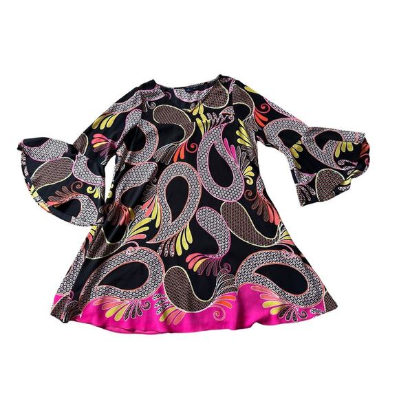 Kaari Blue Women's Dress, size Large, Colorful Paisley Design - Picture 1 of 9